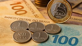 Dia do dinheiro varias moedas